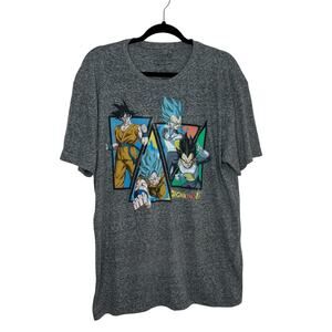 Dragon Ball Z Legendary Goku Vegeta Anime XL Logo T-Shirt Gray